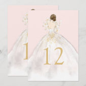 Magnolia Bruid in Gown Tafelnummers (Voorkant / Achterkant)