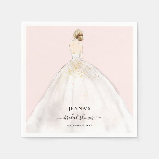 Magnolia bruid Vrijgezellenfeest servetten (Voorkant)