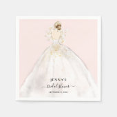 Magnolia bruid Vrijgezellenfeest servetten (Voorkant)