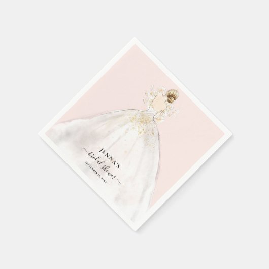Magnolia bruid Vrijgezellenfeest servetten (Hoek)