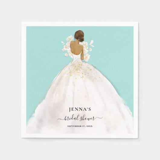 Magnolia bruid Vrijgezellenfeest servetten (Voorkant)