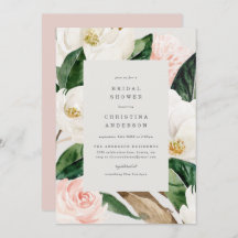 Magnolia bruids douche uitnodiging