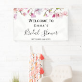 Magnolia Bruidsfeest Welkomstbanner Spandoek (Insitu)