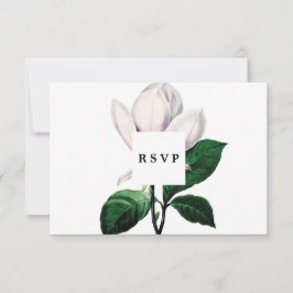 magnolia bruiloft bruidsuitnodiging antwoordkaart RSVP kaartje