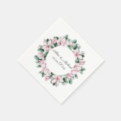 Magnolia bruiloft personaliseren servet (Hoek)