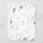 Magnolia bruiloft uitnodiging 01 (Achterkant)