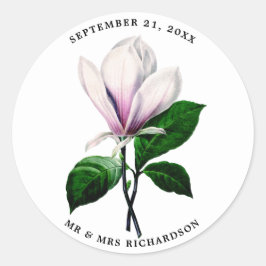 Magnolia bruiloft vrijgezellenfeest gunst sticker
