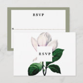 magnolia bruiloft vrijgezellenfeest rsvp kaart (Voorkant / Achterkant)