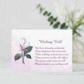 Magnolia Bruiloftswensputkaart Informatiekaartje (Staand voorkant)