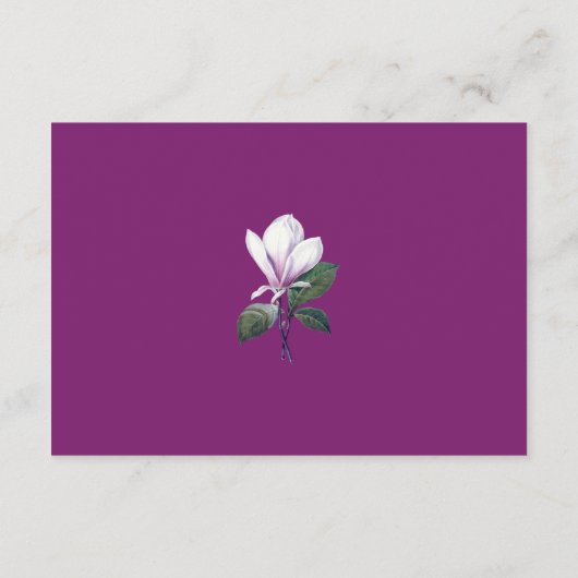 Magnolia Bruiloftswensputkaart Informatiekaartje (Achterkant)