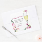 Magnolia Brunch en Bruisend Bedankt Vierkante Sticker (Envelop)