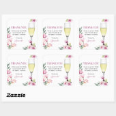 Magnolia Brunch en Bubble bedankt u Vierkante Sticker (Vel)