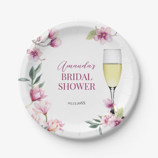 Magnolia Brunch en Bubble Papieren Bordje (Voorkant)