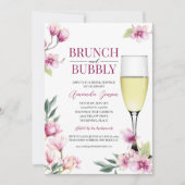 Magnolia Brunch en Bubble Vrijgezellenfeest Kaart (Voorkant)