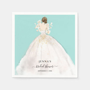 Magnolia Brunette Bruid Vrijgezellenfeest Servette Servet