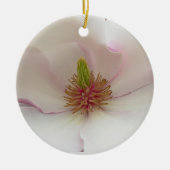 Magnolia Card White Blossom Card Personaliseren Keramisch Ornament (Voorkant)