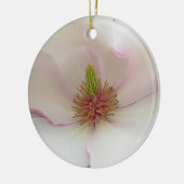 Magnolia Card White Blossom Card Personaliseren Keramisch Ornament (Links)