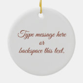 Magnolia Card White Blossom Card Personaliseren Keramisch Ornament (Achterkant)