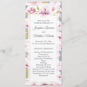 Magnolia Charm Bloemen Huwelijksceremonie Programmakaart (Voorkant)