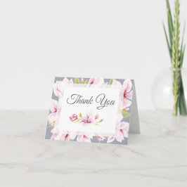 Magnolia Charm Waterverf Floral Dank u kaart