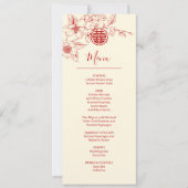 Magnolia Chinees Bruiloft Menu Kaart (Voorkant)