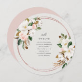 Magnolia Circle Table Number Seatards Kaart (Voorkant / Achterkant)