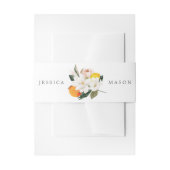 Magnolia Citrus bruiloft uitnodiging buik band Uitnodigingen Wikkel (Voorkant Voorbeeld)