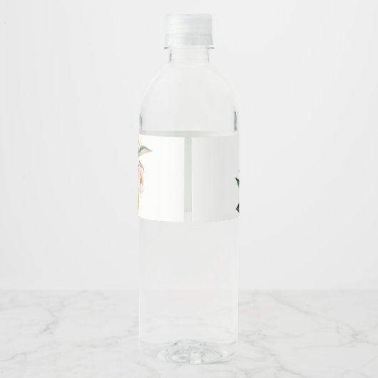 Magnolia Citrus Bruiloft Water Flesetiketten Waterfles Etiket (Achterkant)