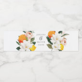 Magnolia Citrus Bruiloft Water Flesetiketten Waterfles Etiket (Enkel label)