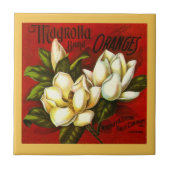 Magnolia Citrus Oranje Crate label Tile Tegeltje (Voorkant)