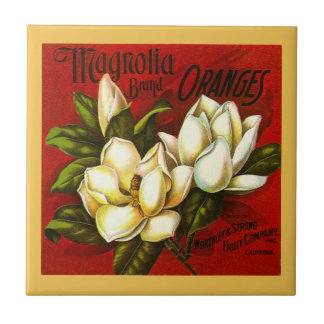  Magnolia Citrus Oranje Crate label Tile Tegeltje