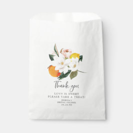Magnolia Citrus Shower Favor Bag Love is Sweet Bedankzakje