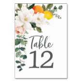 Magnolia Citrus Table Kaarten Wedding Table Number (Voorkant)