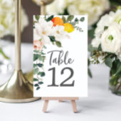 Magnolia Citrus Table Kaarten Wedding Table Number