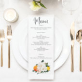 Magnolia Citrus Wedding Menu en Hartelijk dank Kaart