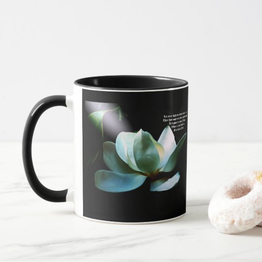Magnolia Close-up Spotlight Matteus 5:16 Mok (Met donut)