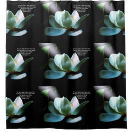 Magnolia Closeup Spotlight Matthew 5:16 Douchegordijn