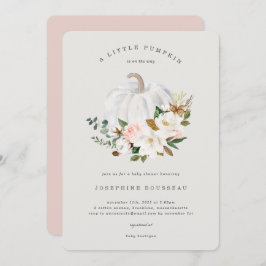 Magnolia Cotton Baby shower Invitation Kaart