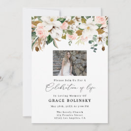 Magnolia & Cotton Celebration of Life Invites Kaart