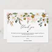 Magnolia Cotton Hartelijk dank voor uw kaartenfees Bedankkaart (Voorkant / Achterkant)