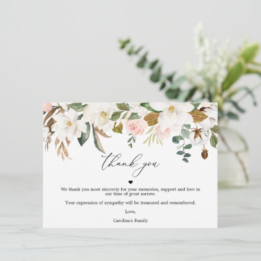 Magnolia Cotton Hartelijk dank voor uw kaartenfees Bedankkaart (Staand voorkant)