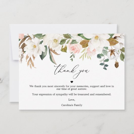 Magnolia Cotton Hartelijk dank voor uw kaartenfees Bedankkaart (Voorkant)