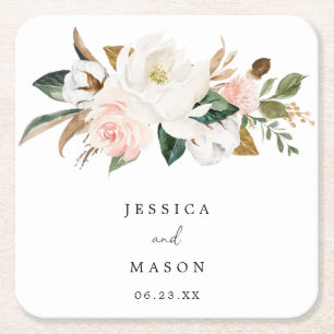 Magnolia Cotton Wedding Onderzetters