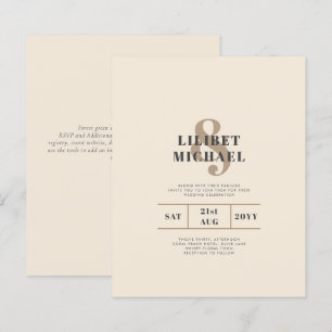 Magnolia Cream Modern Wedding Typography