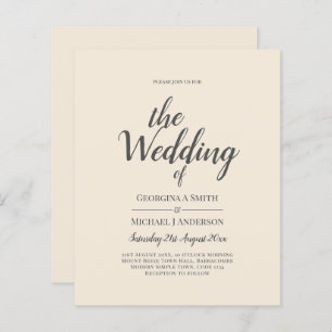 Magnolia Cream Modern Wedding Typography