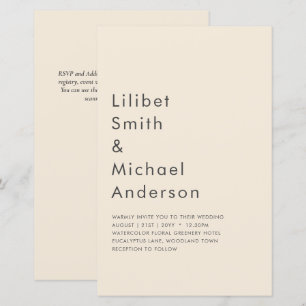 Magnolia Cream Modern Wedding Typography