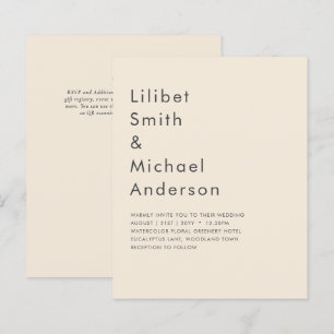 Magnolia Cream Modern Wedding Typography