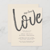 Magnolia Cream Modern Wedding Typography (Voorkant / Achterkant)