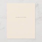 Magnolia Cream Modern Wedding Typography (Achterkant)