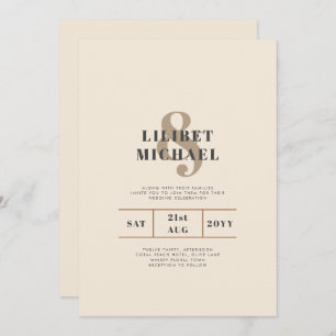 Magnolia Cream Modern Wedding Typography